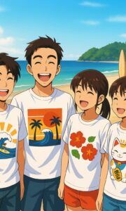 Ｔシャツ作成風景１アニメ